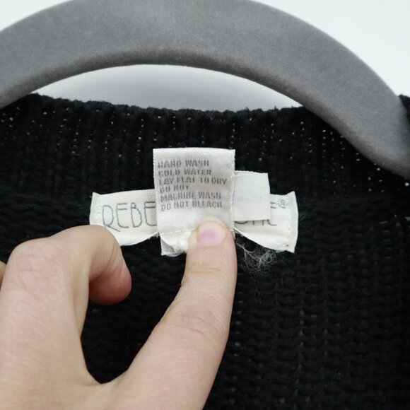 Rebecca Stone Patchwork Cardigan Womens L Black Boho Art To Wear Grandma Quirky - Picture 7 of 16